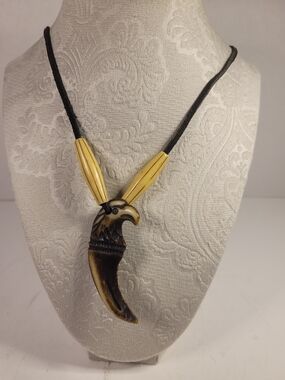 Tribal Eagle Head Tooth Necklace (C1)